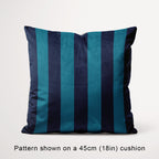 Stripe Navy and Dark Teal fabric, 45cm view