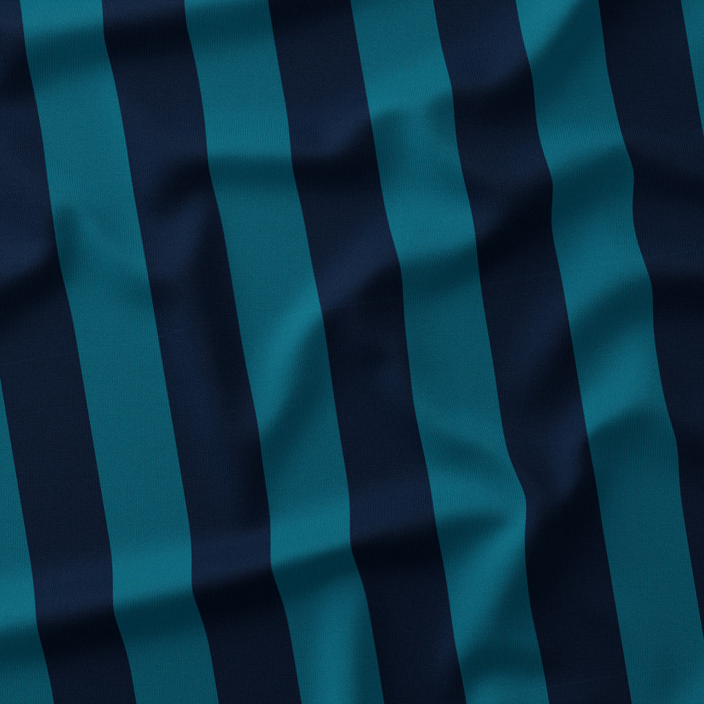 Stripe Navy and Dark Teal fabric