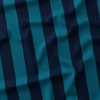 Stripe Navy and Dark Teal fabric