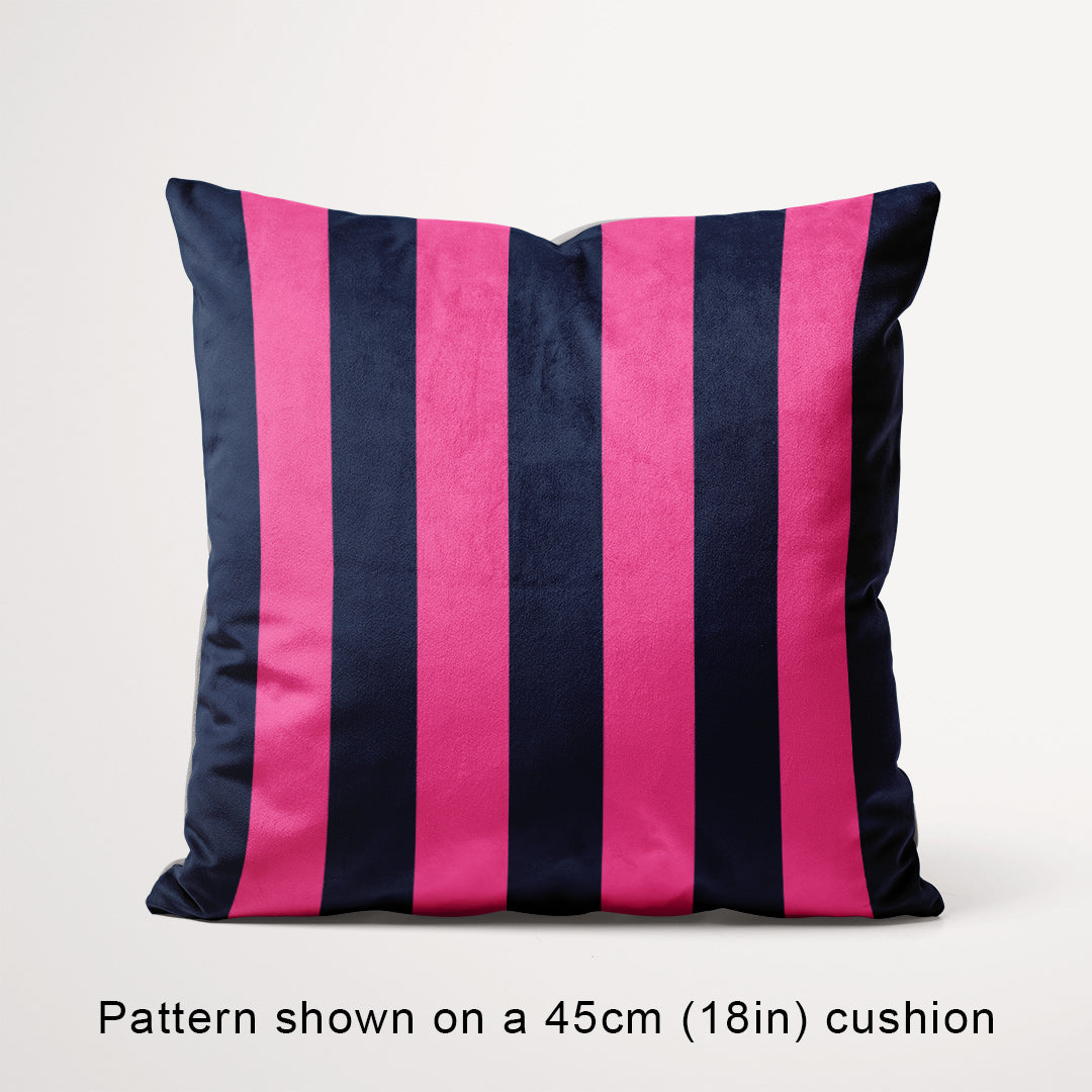 Stripe Navy and Pink fabric, 45cm view