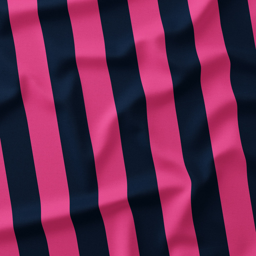 Stripe Navy and Pink fabric