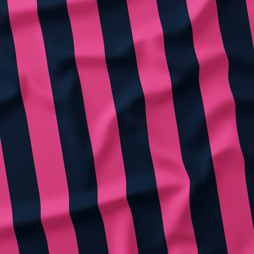 Stripe Navy and Pink fabric