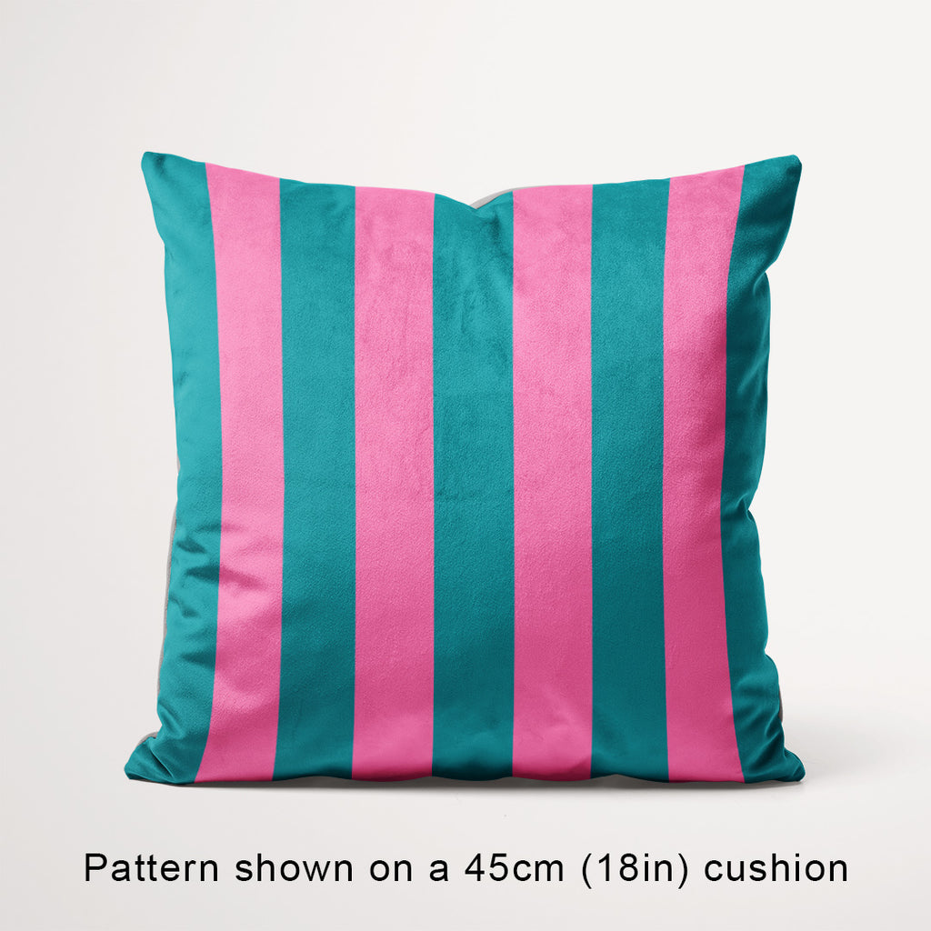 Stripe Pink and Teal fabric, 45cm view