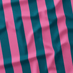 Stripe Pink and Dark Teal fabric