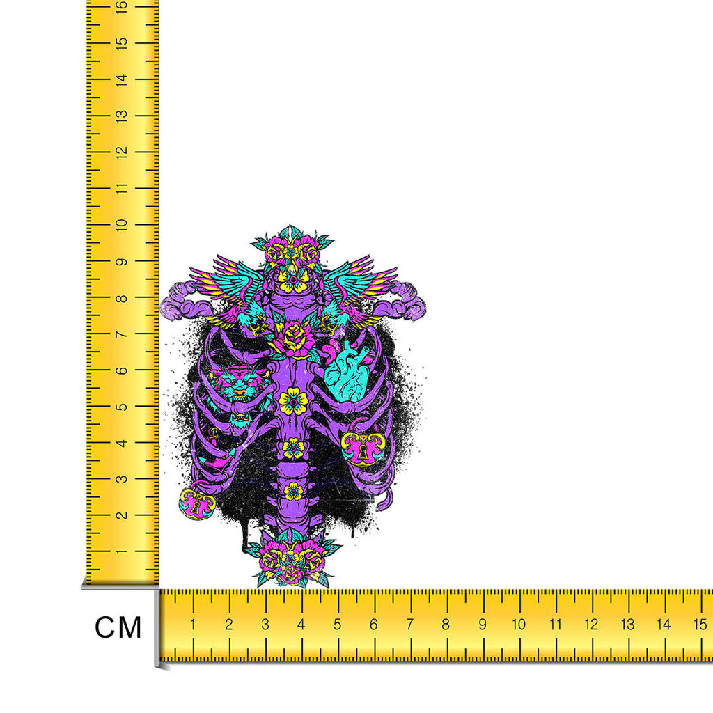Ink Skeleton Iron on Fabric Heat Transfer DTF-252