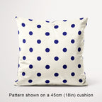Polka Dot Dark Blue and Cream fabric, 45cm view