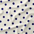 Polka Dot Dark Blue and Cream fabric