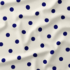 Polka Dot Dark Blue and Cream fabric