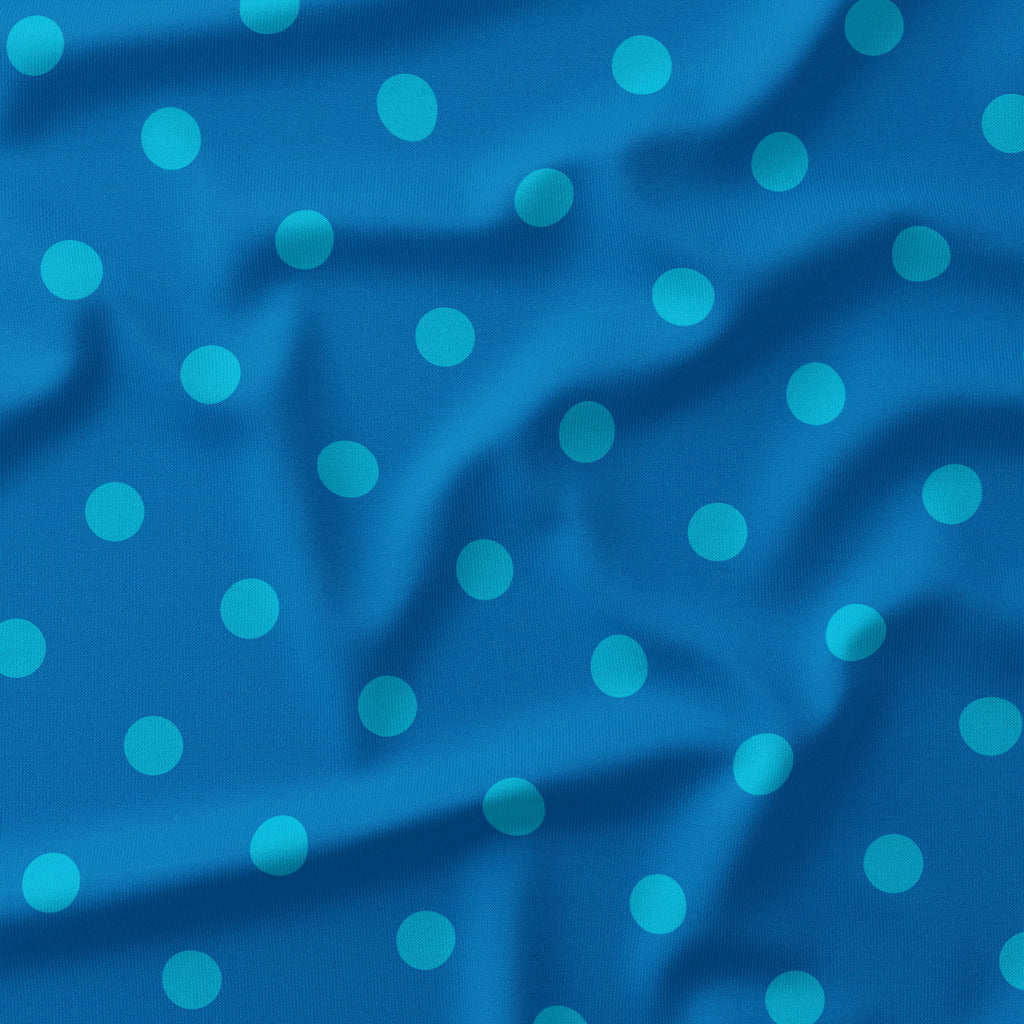 Polka Dot Aqua and Mid Blue fabric