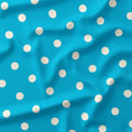 Polka Dot Cream and Aqua fabric
