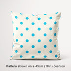 Polka Dot 1in Aqua and Cream Fabric