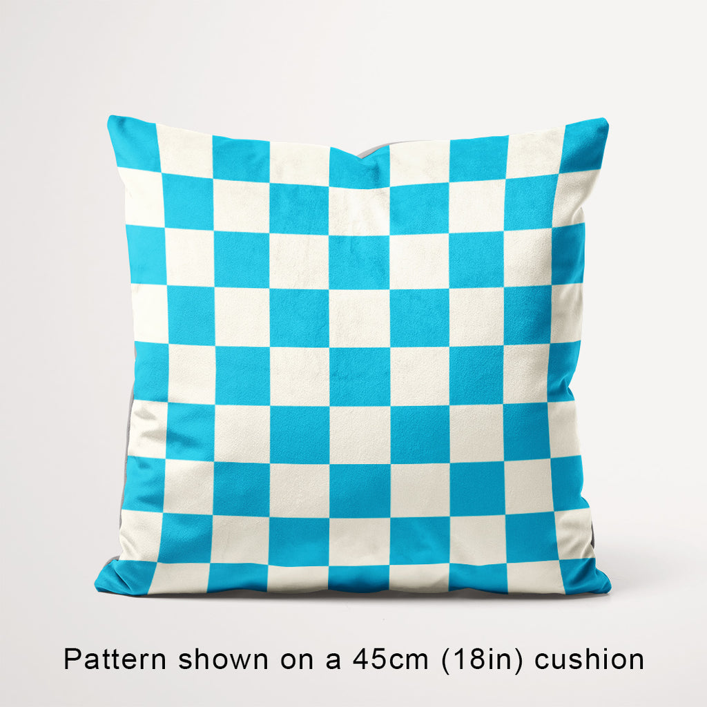 Check 2in Aqua and Cream Fabric