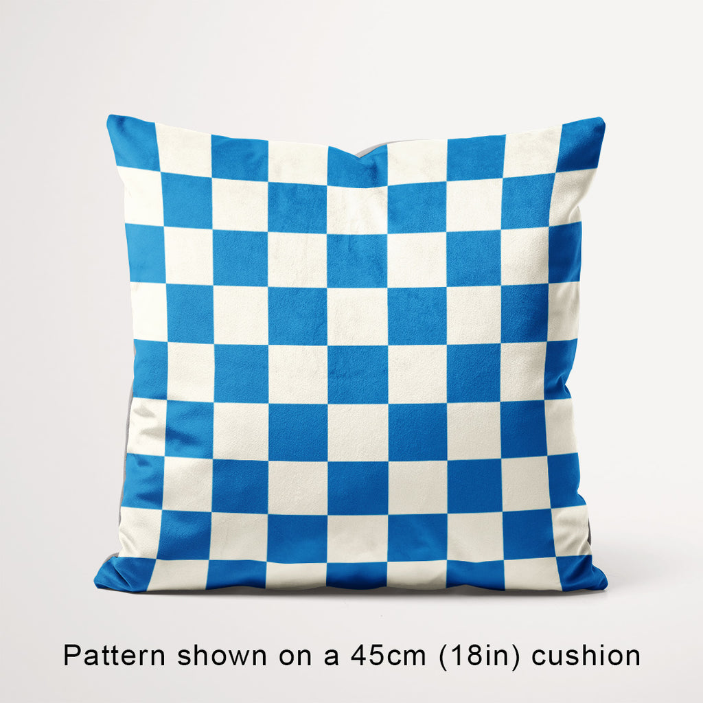 Check 2in Blue and Cream Fabric