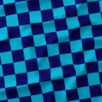 Check 2in Dark Blue and Aqua Fabric