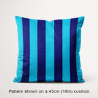 Stripe 2in Dark Blue and Aqua Fabric