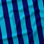 Stripe 2in Dark Blue and Aqua Fabric