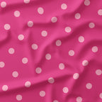 Polka Dot 1in Dark Pink Fabric