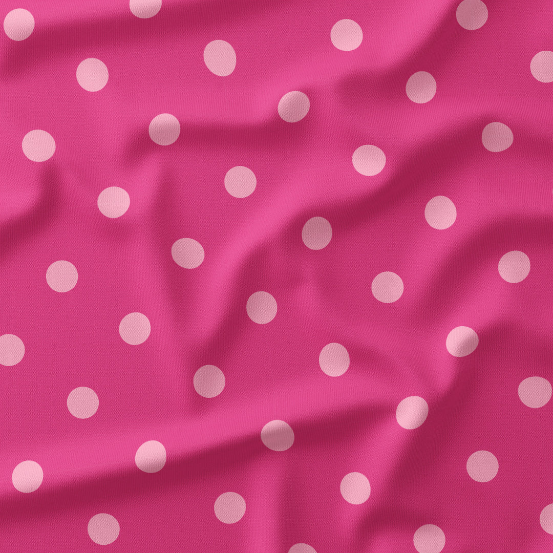 Polka Dot 1in Dark Pink Fabric