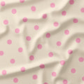 Polka Dot 1in Light Pink and Cream Fabric