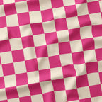 Check 2in Dark Pink and Cream Fabric