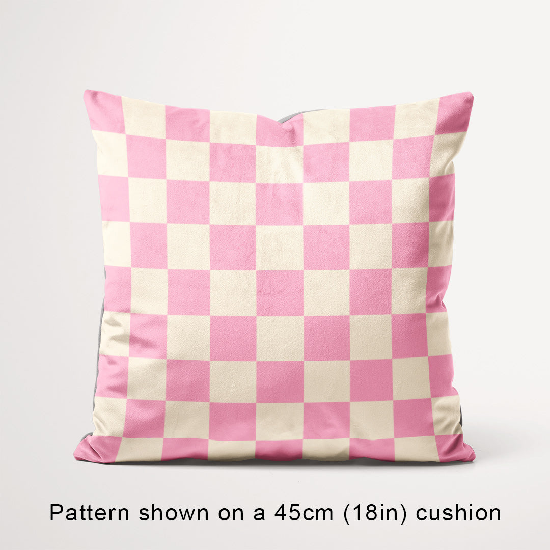 Check 2in Light Pink and Cream Fabric