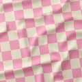 Check 2in Light Pink and Cream Fabric