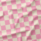 Check 2in Light Pink and Cream Fabric