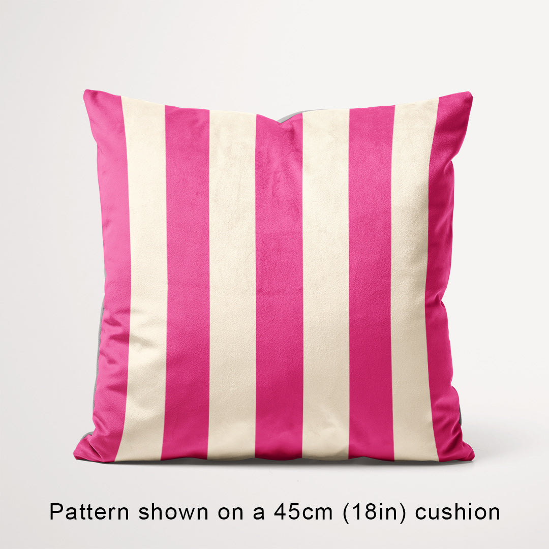 Stripe 2in Dark Pink and Cream Fabric
