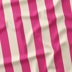 Stripe 2in Dark Pink and Cream Fabric