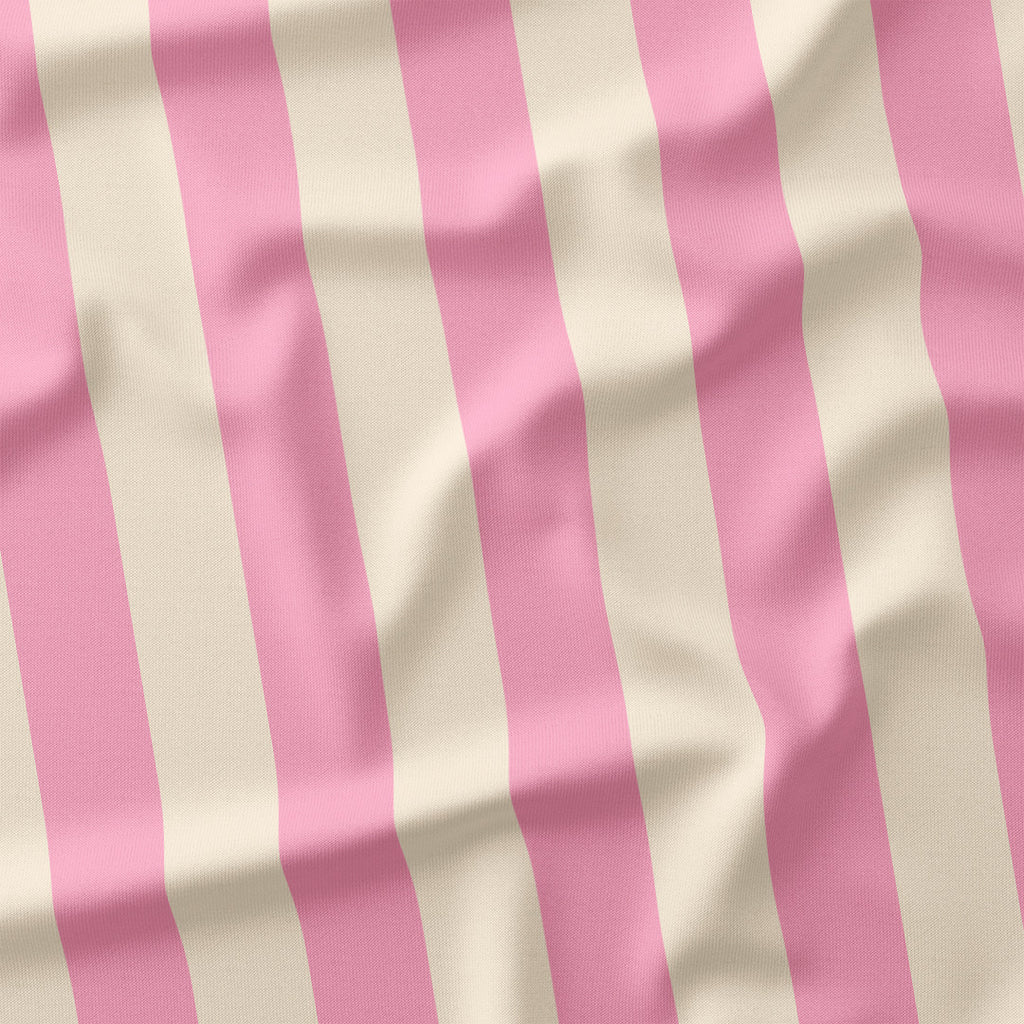 Stripe 2in Light Pink and Cream Fabric