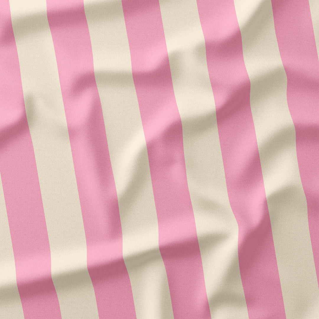 Stripe 2in Light Pink and Cream Fabric