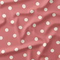 Polka Dot 1in Cream and Salmon Fabric