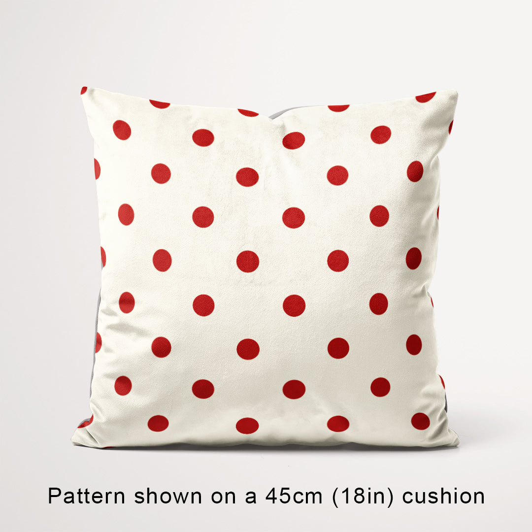 Polka Dot 1in Rust and Cream Fabric