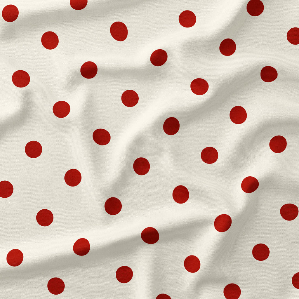 Polka Dot 1in Rust and Cream Fabric