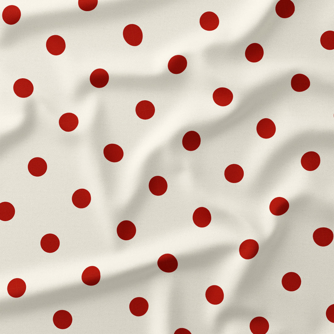 Polka Dot 1in Rust and Cream Fabric