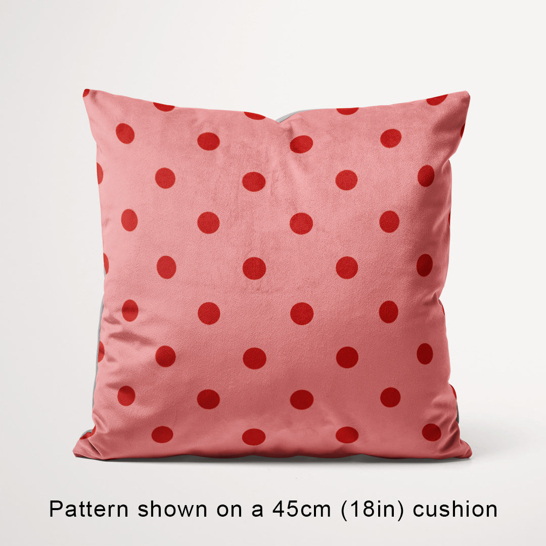 Polka Dot 1in Rust and Salmon Fabric