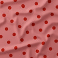 Polka Dot 1in Rust and Salmon Fabric