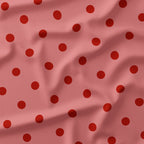 Polka Dot 1in Rust and Salmon Fabric