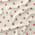 Polka Dot 1in Salmon and Cream Fabric