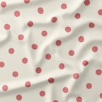 Polka Dot 1in Salmon and Cream Fabric