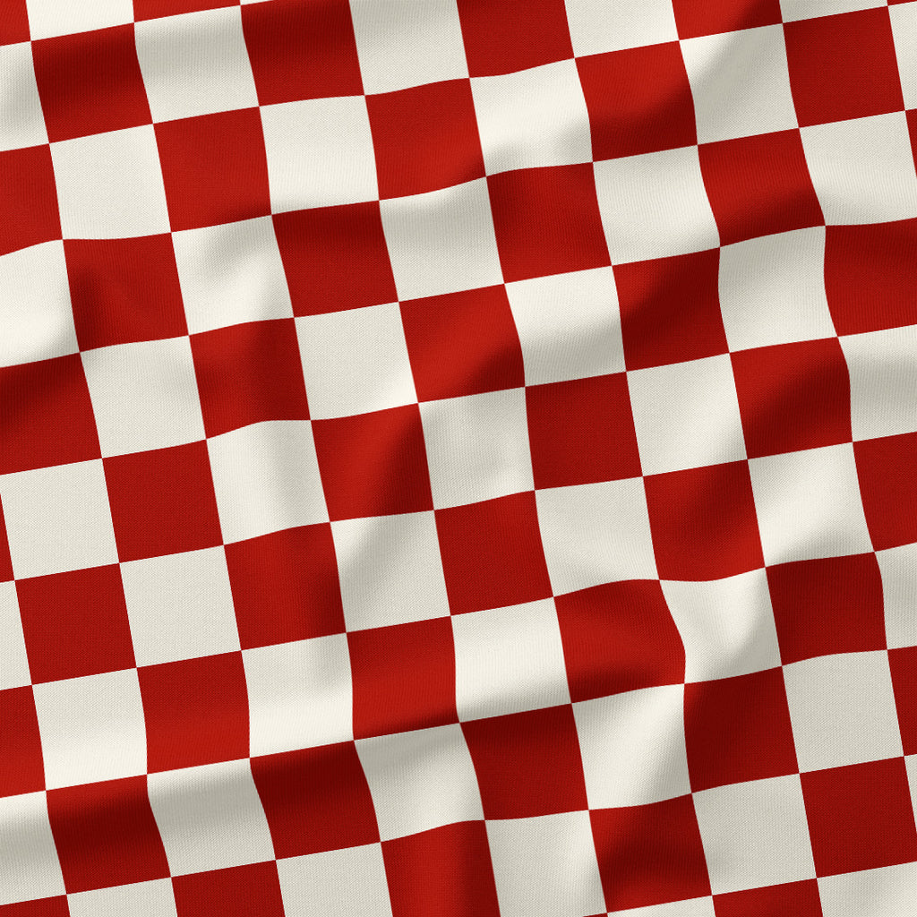 Check 2in Rust and Cream Fabric