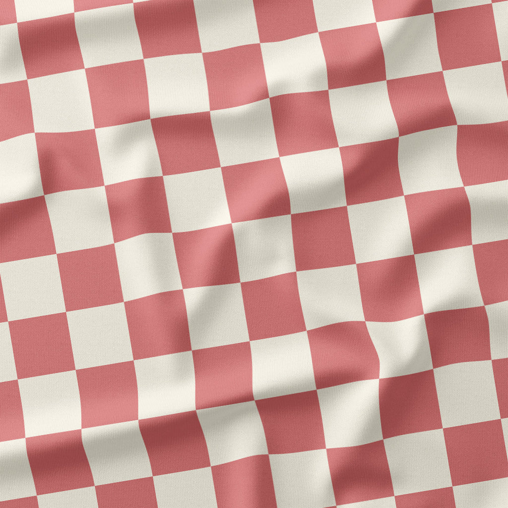 Check 2in Salmon and Cream Fabric