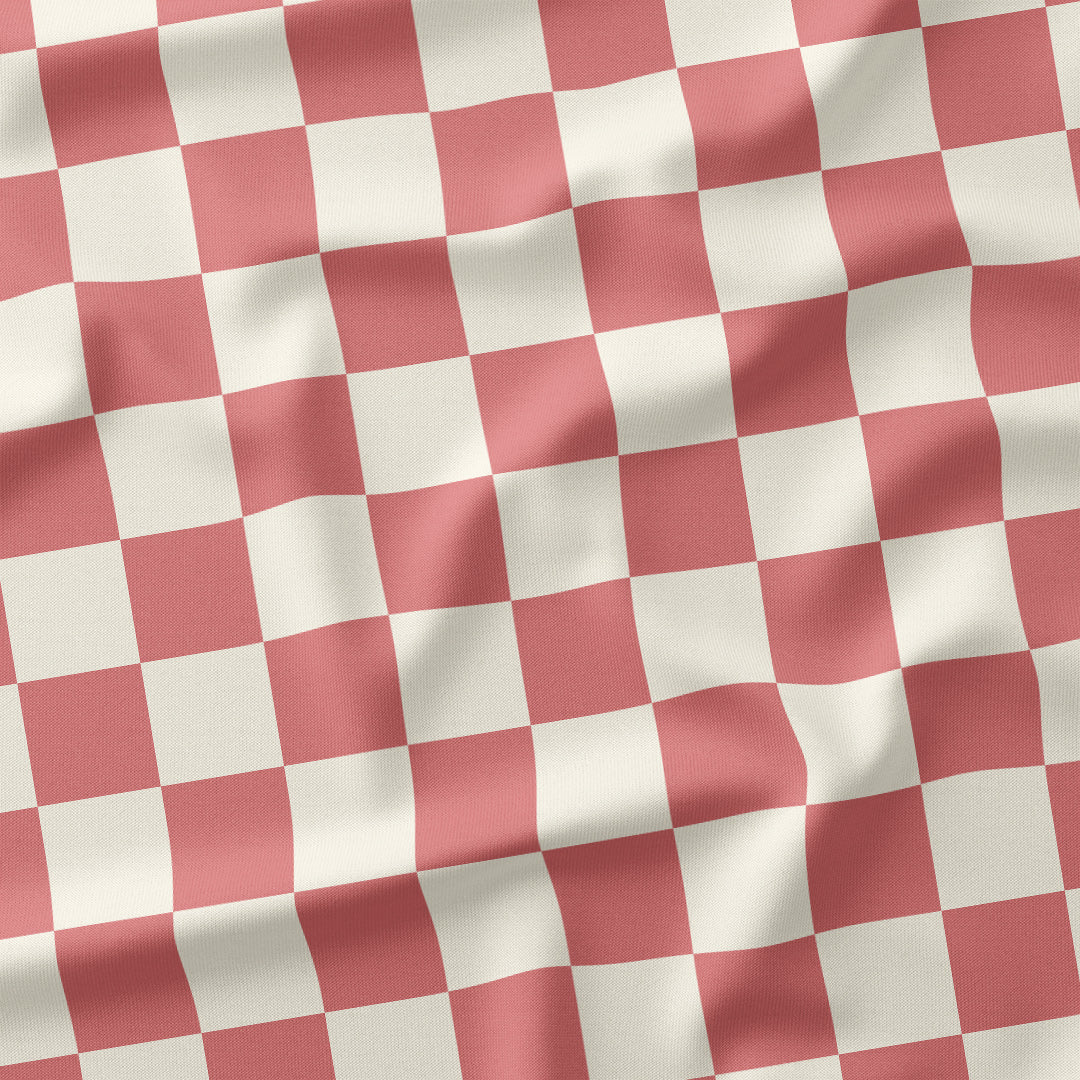 Check 2in Salmon and Cream Fabric