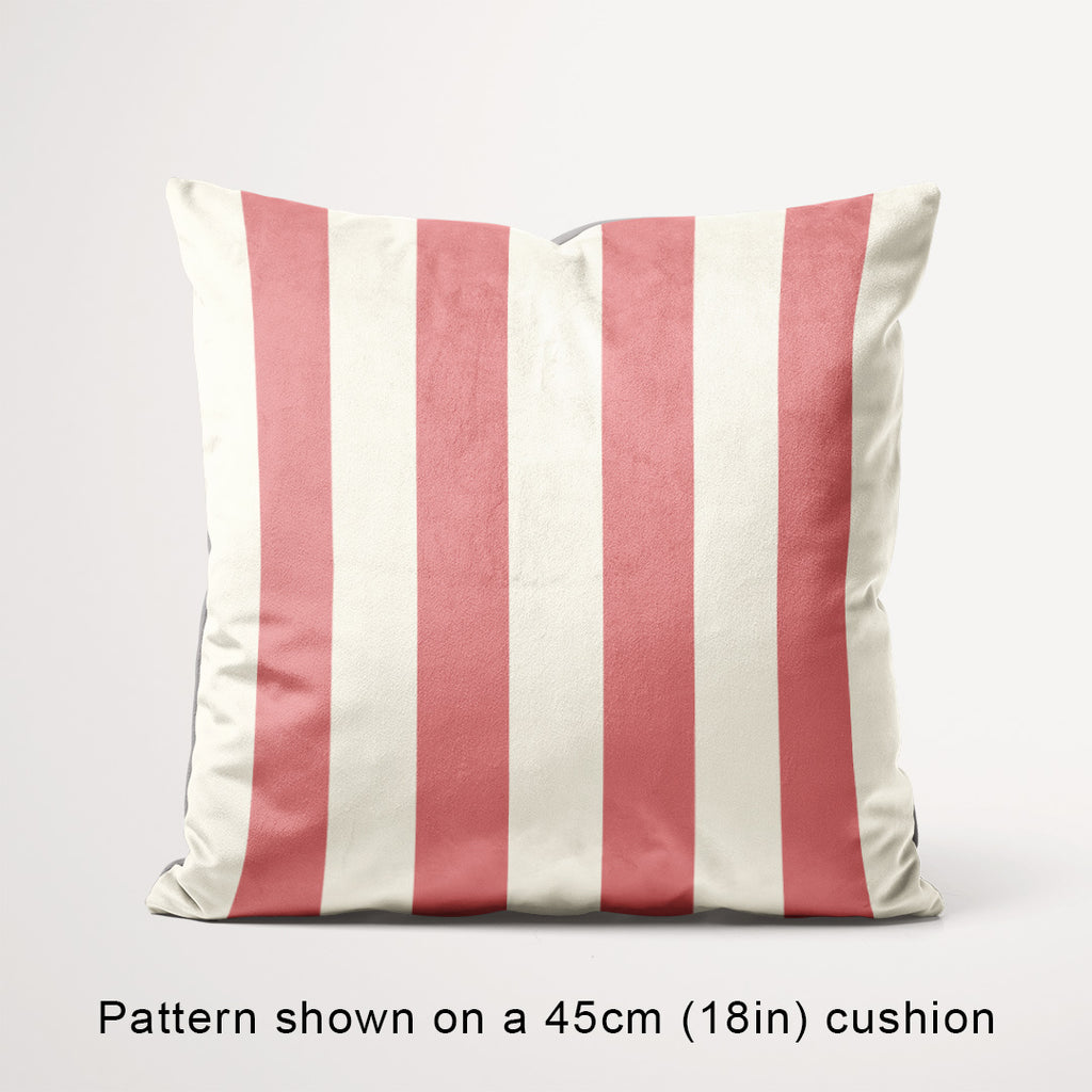 Stripe 2in Salmon and Cream Fabric