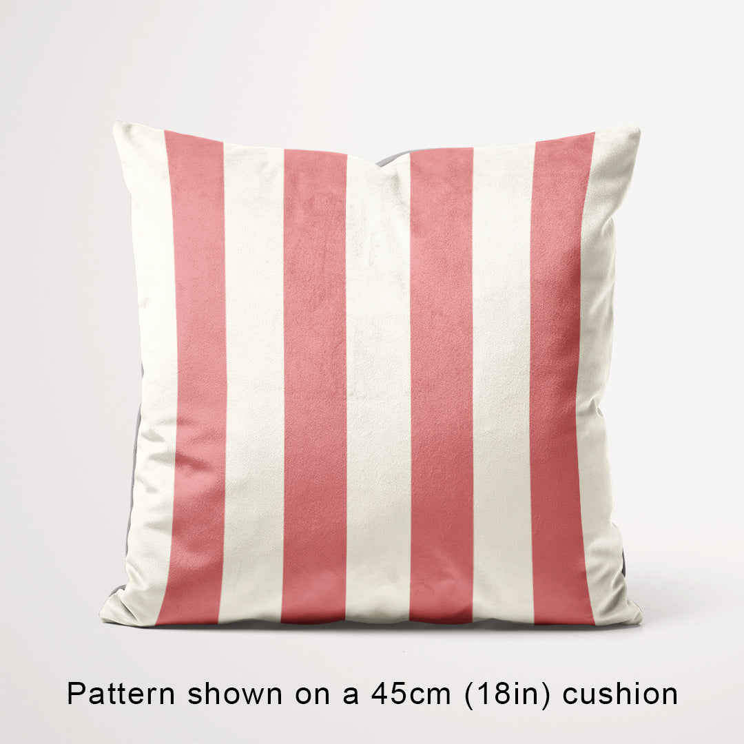 Stripe 2in Salmon and Cream Fabric