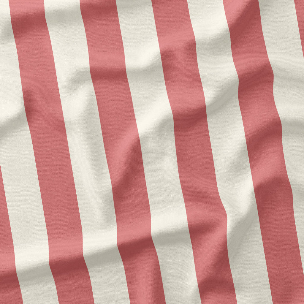 Stripe 2in Salmon and Cream Fabric