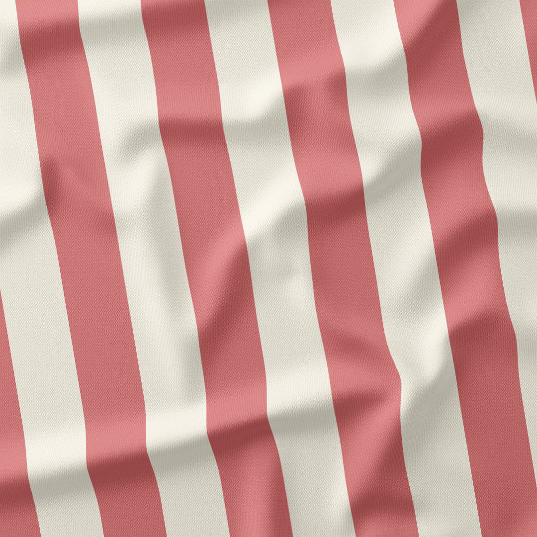 Stripe 2in Salmon and Cream Fabric