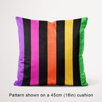 Stripe 2in Muted Rainbow and Black Fabric