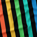 Stripe 2in Muted Rainbow and Black Fabric