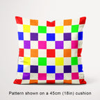 Check 2in Rainbow and Cream Fabric